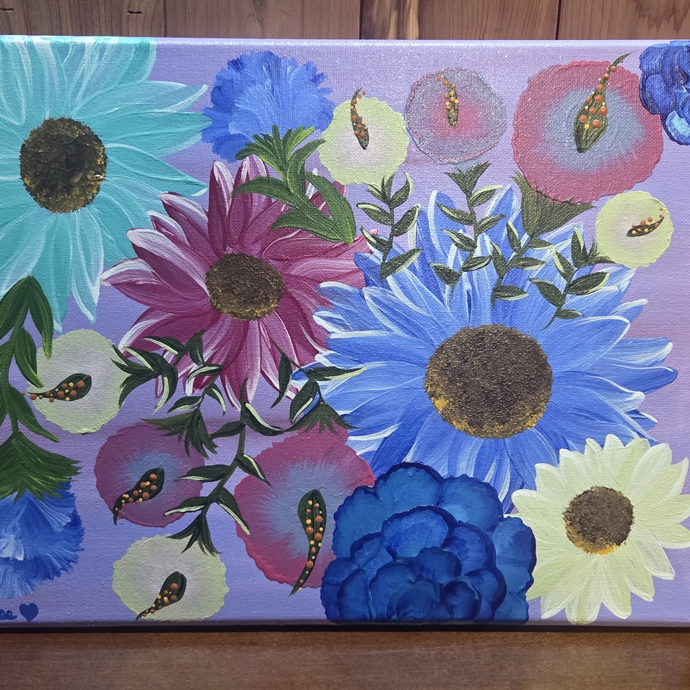 Colorful Floral Canvas Art